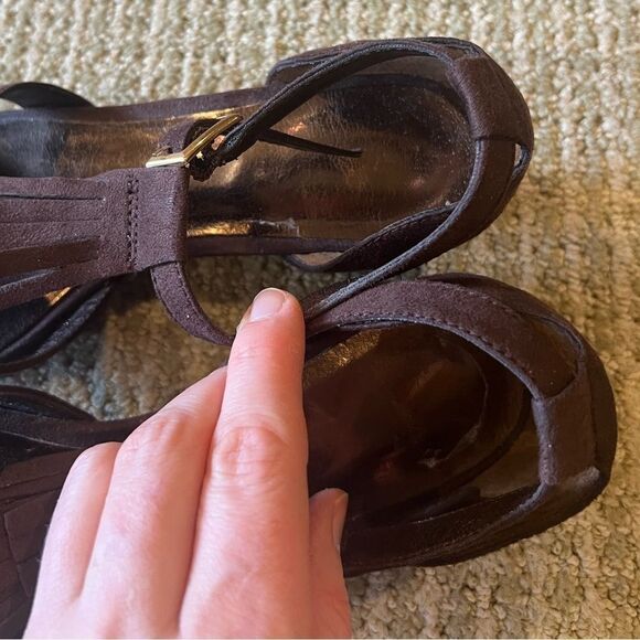 Rampage Brown Ithica Gladiator Wedge Sandals - Picture 15 of 15